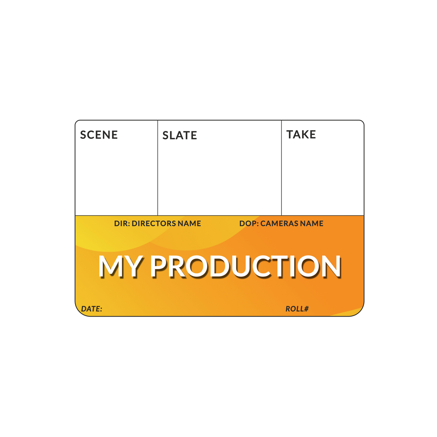 Custom UV Printed Clapperboard - Medium