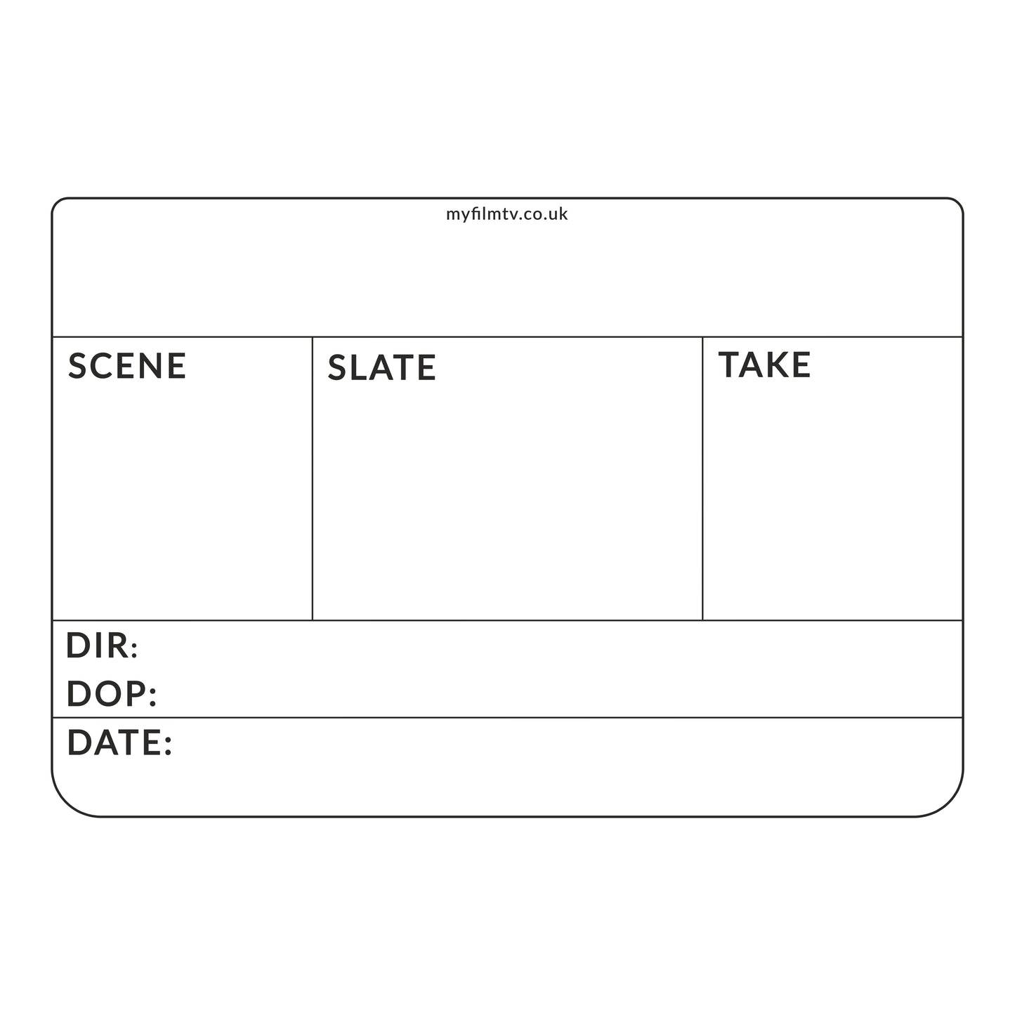 Clapperboard Large (STANDARD) US - Version 1