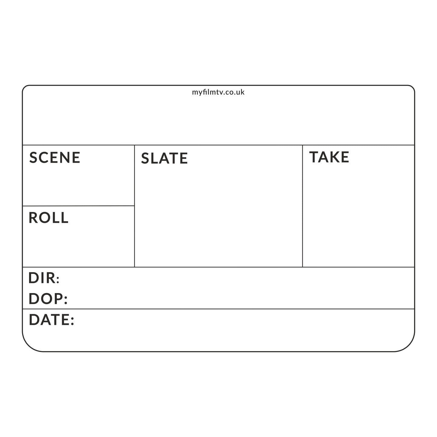 Clapperboard Large (STANDARD) US - Version 2