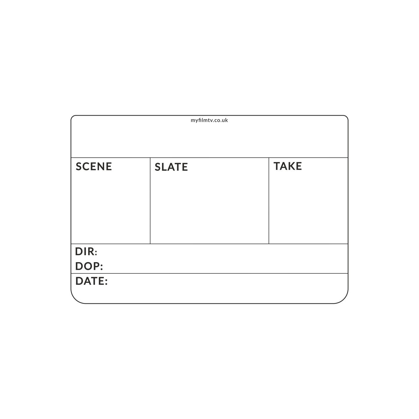 Clapperboard Medium (STANDARD) US - Version 1