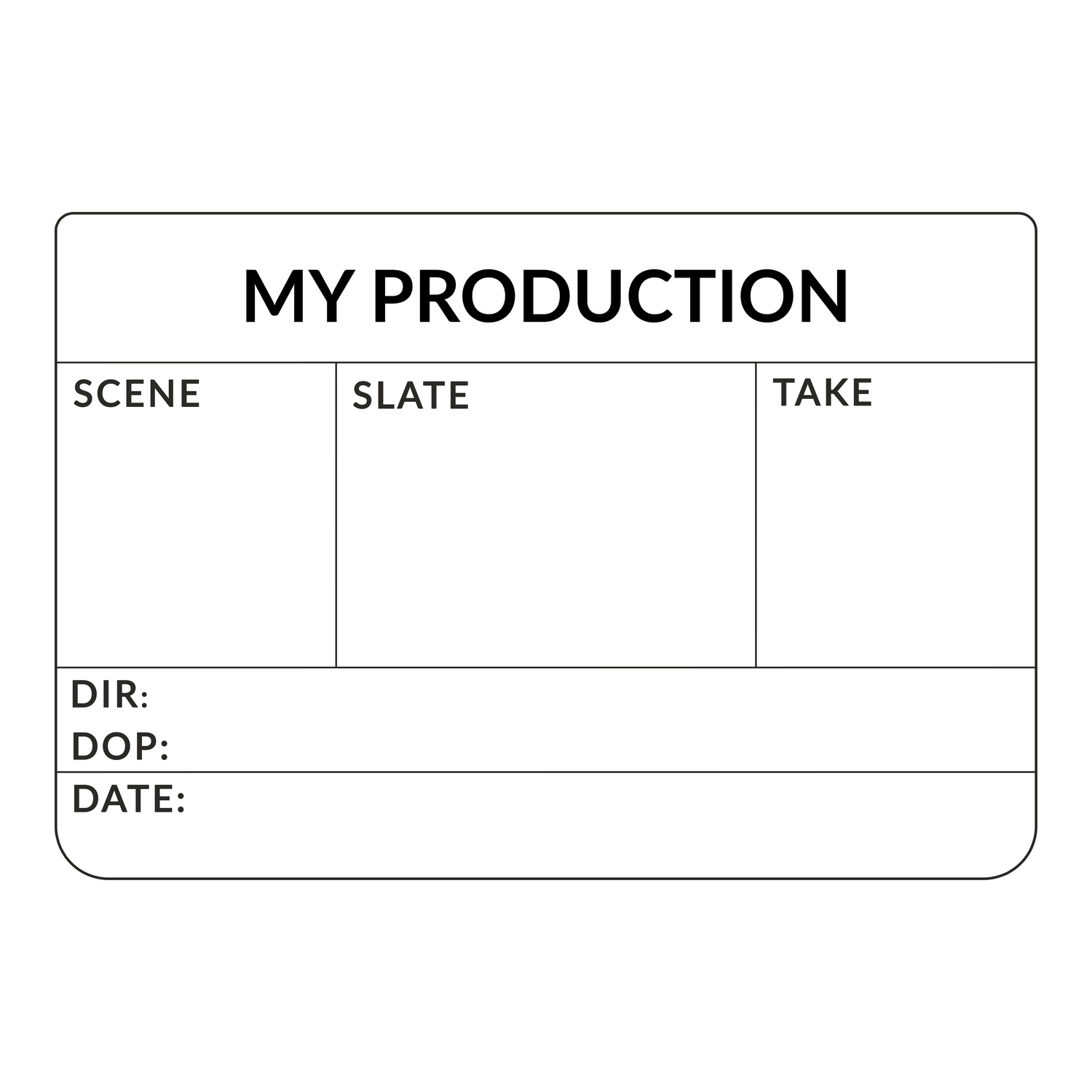 Custom Engraved Clapperboards