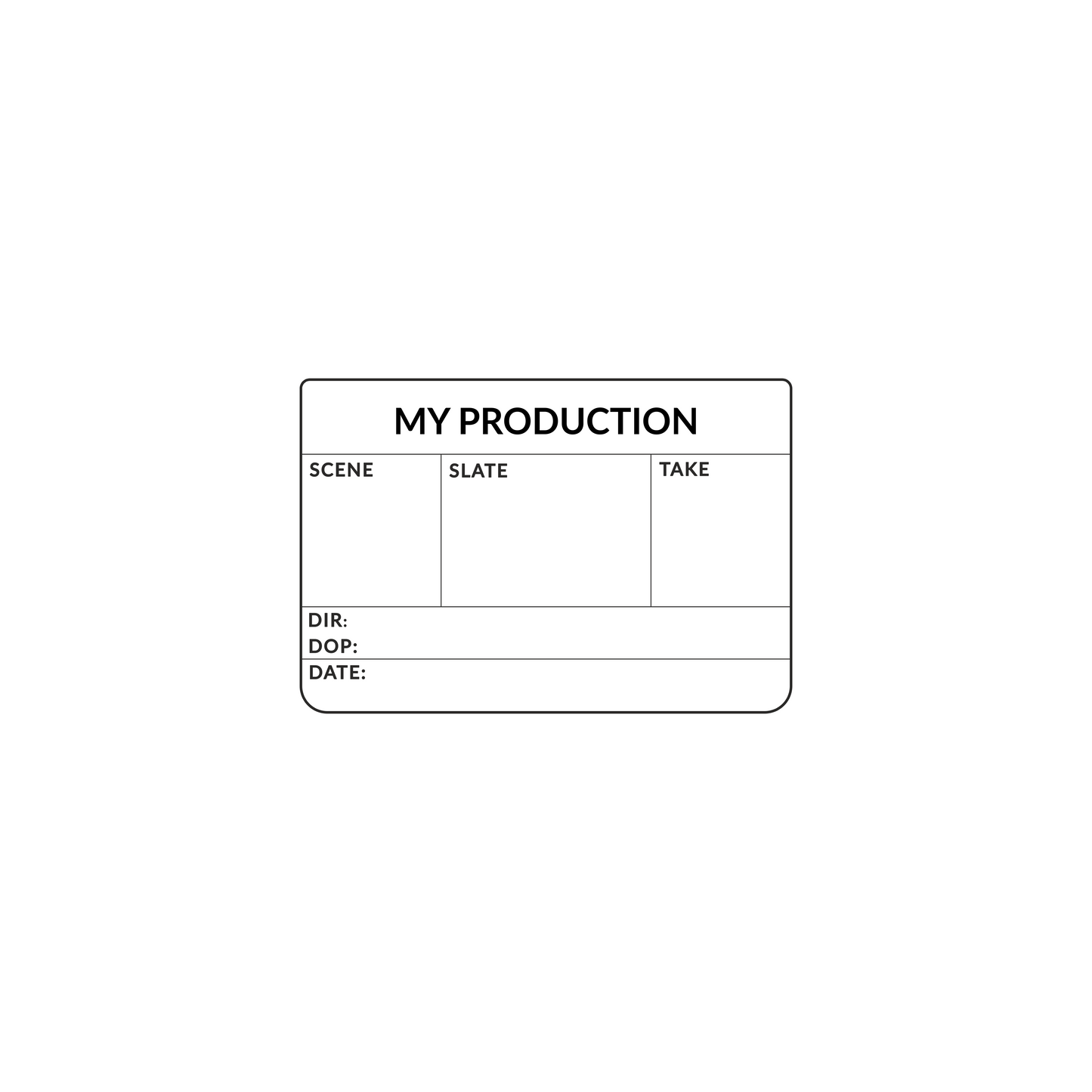 Custom Engraved Clapperboard - Small