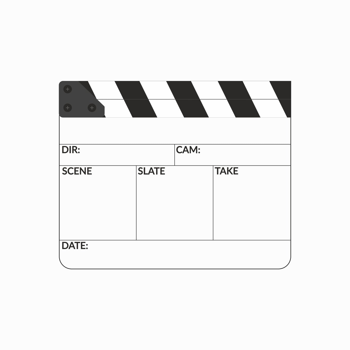 Clapperboard Medium with Sticks (EU)