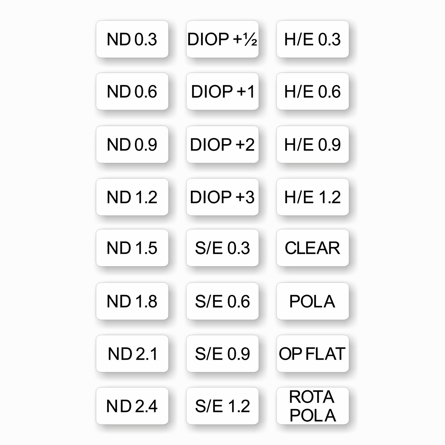 Full Set Filter Tabs - Set of 24