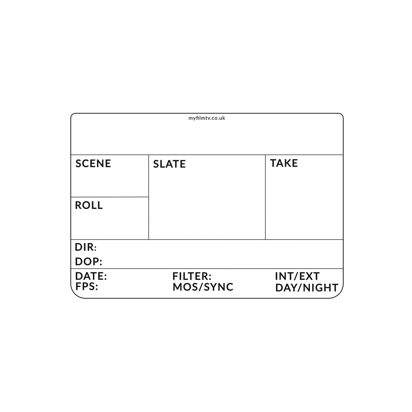 Clapperboard Medium (STANDARD) US - Version 3