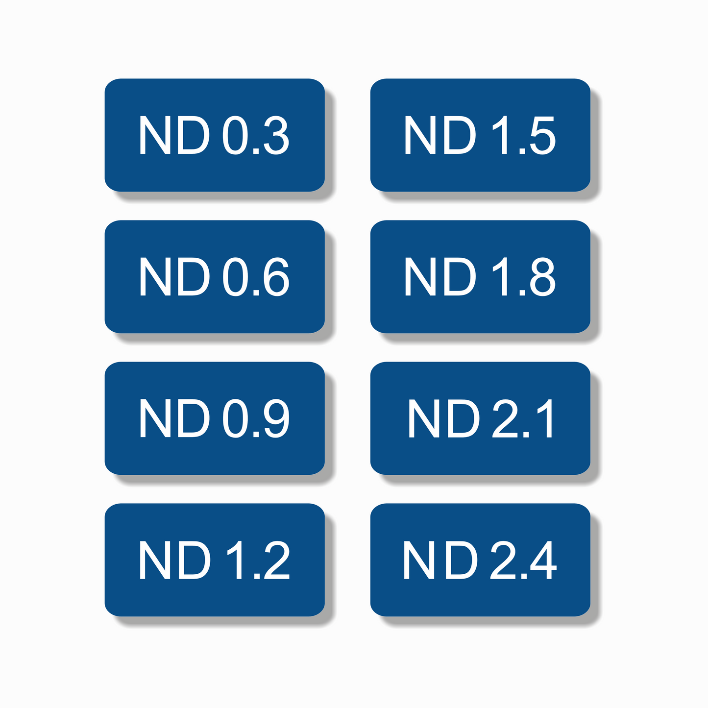 Neutral Density Filter Tabs - Set of 8